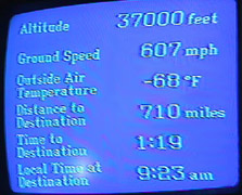Video Display on JAL Flight
